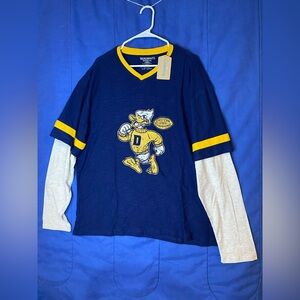 NCAA Navy & Yellow Layered-Look Long Sleeve Tee - Ducks xxl husky